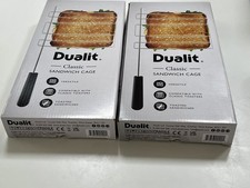 2 x DUALIT SANDWICH CAGES FOR ARCHITECT & LITE MODELS SLOT TOASTERS - BUN BAGEL