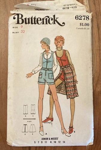 Vtg 70s butterick romper - vtg, wrap
