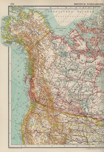 Map british north america - map,