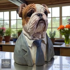 Large Quirky English Bulldog Bull Dog Bust Ornament Statue Figurine Sculpture