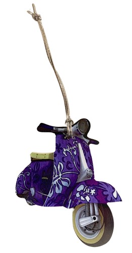 Purple flower vespa scooter - purple,