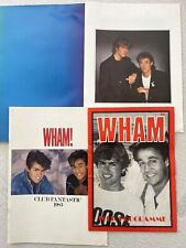 wham tour programme X4 Final Club Fantastic Big 1st Gigs George Michael