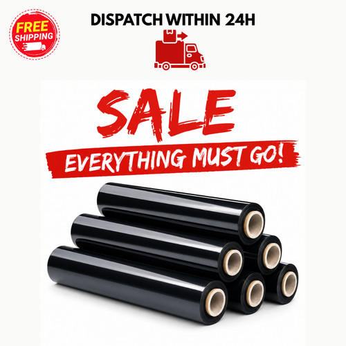 Black pallet wrap - black, stretch