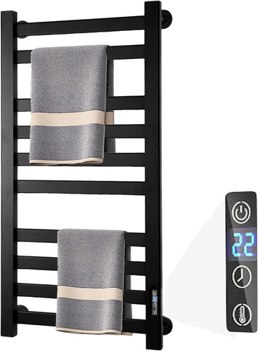 Wall mounted heated towel rack - heated,