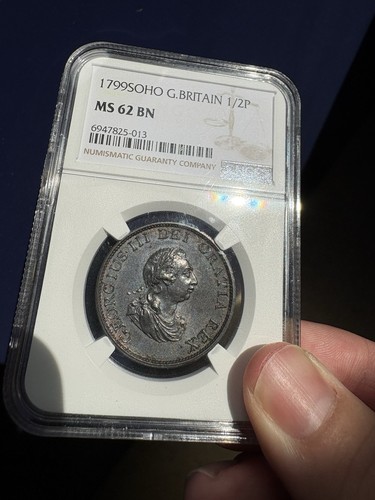 George iii 1799 half penny - half,