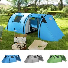 3000mm Waterproof Camping Tent w/ Bedroom and Living Room for 3-4 Man