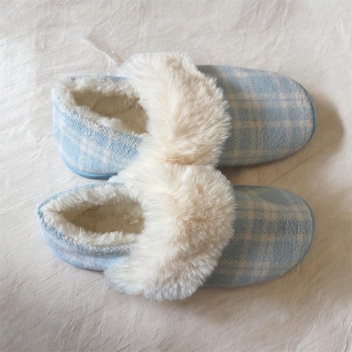 Nutmeg blue plaid mule - nutmeg,