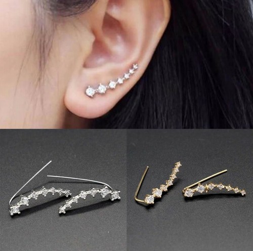 Stars crystals ear climber - ear,