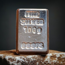 100g Solid Silver Bar -