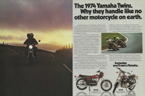 1974 yamaha rd350 tx500 twins - yamaha,