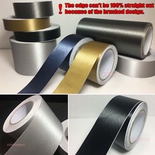 Air Free Metal 3D Brushed Texture ALUMINUM Vinyl Wrap Car Sticker Strip Tape VL