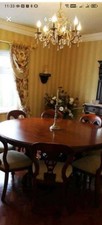 Dining table and 8 chairs in excellent condition 6.6ft x 4.6 ft 