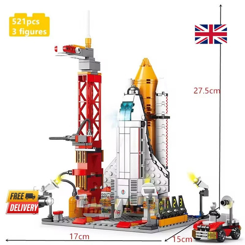 Space rocket building blocks - space,