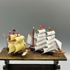 Dolls House Miniature 2 X Tall Ship Boats Ornament Model