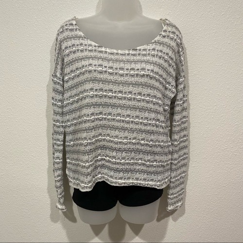 Aeropostale grey white knit - grey,