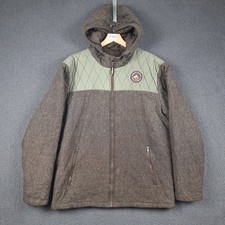 VANS Jacket Mens XL Brown Bridger Primaloft Insulated Parka Coat Hooded Quilted