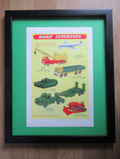 Dinky Toys original 1957 magazine advert, Supertoys, Christmas gift, framed.