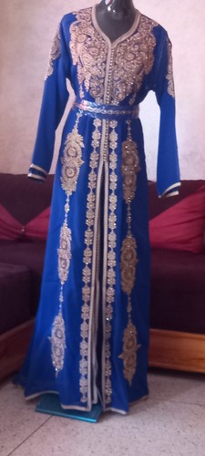Rb017 blue moroccan kaftan - ,
