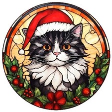 Cat Christmas baubles in a