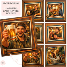 6 x Beer Pub Scene Card