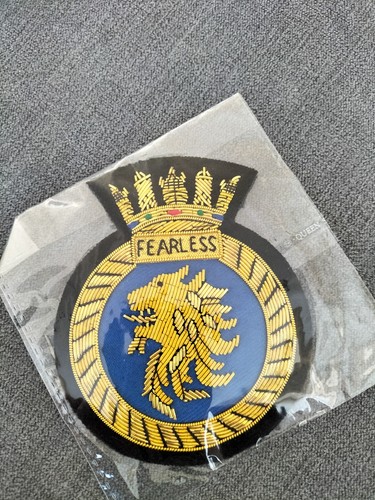 Hms fearless blazer badge - hms,