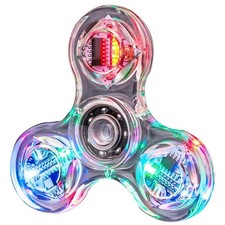 Crystal LED Light Fidget Spinner – Glow-in-the-Dark Stress Relief Toy