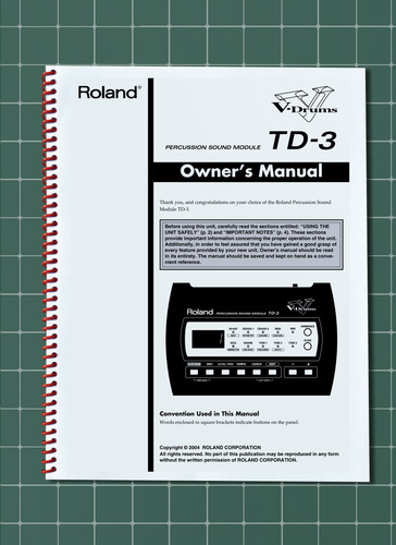 Roland owners manual - td-3,