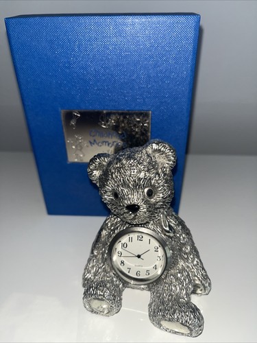 Vintage silver plated teddy - vintage,