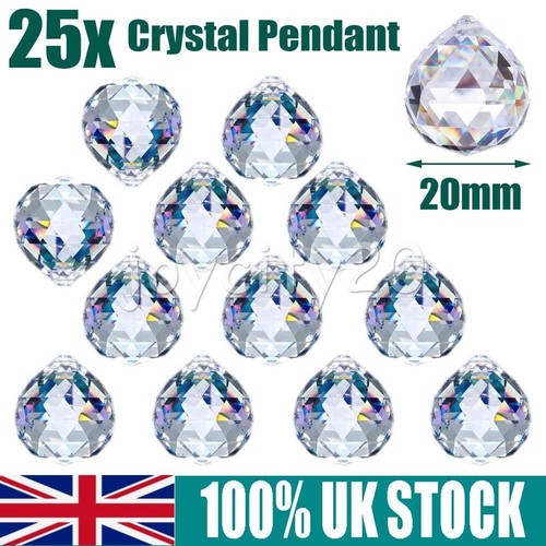 25x cut crystal sphere faceted - crystal,