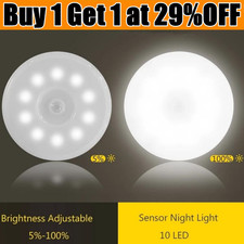 Wireless LED Motion Sensor Night Lights USB Battery Cabinet Magnetic Stair Lamps