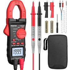Digital Clamp Meter Multimeter 2000 Count AC DC Voltage Current Tester inc Case