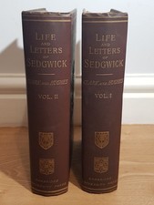 1890 THE LIFE & LETTERS OF ADAM SEDGWICK BY CLARK & HUGHES VOL 1 & 2 GEOLOGY @