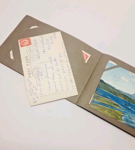 Vintage small postcard album - postcard,