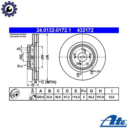 Brake disc 0132 - disc, 24.0132-0172.1