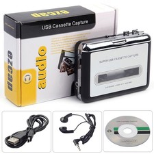 Portable Cassette Player Tape to MP3/CD Converter Capture Audio Music Player