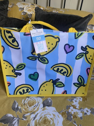 Waitrose lemon charity tote - lemon,