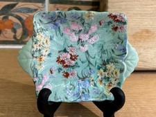 Shelley Bone China Handled Trinket Dish - Melody Chintz Design