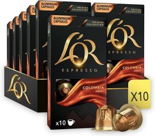 L'OR Origins Colombia Coffee Pods x10 Pack of 10 Total 100 Capsules ,