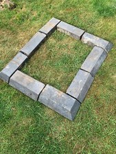 9 XL 14" Staffordshire Blue brick copings, plinth, corner old vintage reclaimed