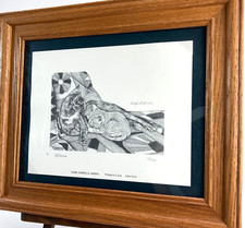 Nursing Cat Kitten Framed Art