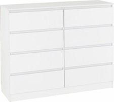 MALVERN 8 DRAWER CHEST WHITE