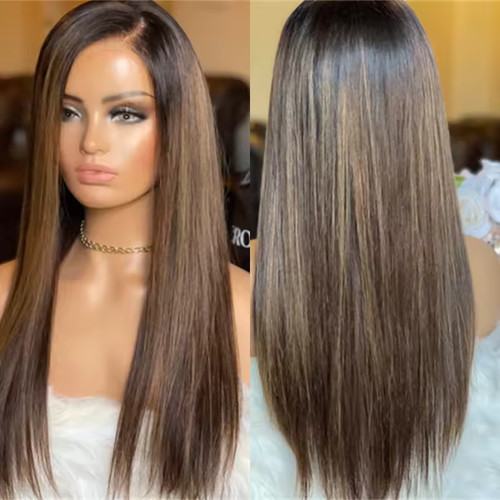 Straight ombre brown blonde - ombre,