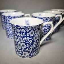 6x QUEEN'S QUEENS VICTORIAN CALICO MUGS MUG EXCELLENT CONDITION 