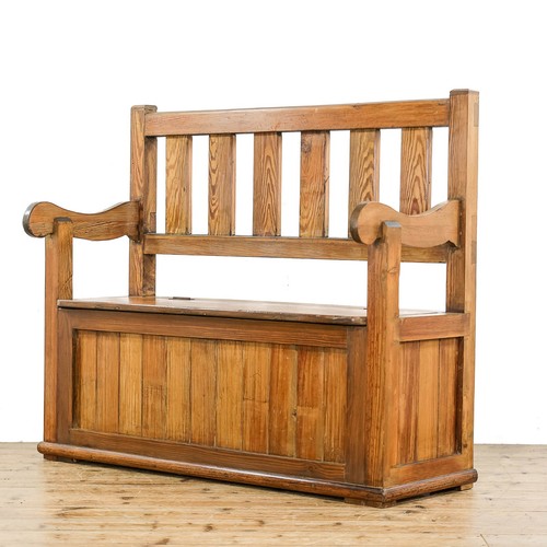 Rustic pine settle - settle, (m-6044)