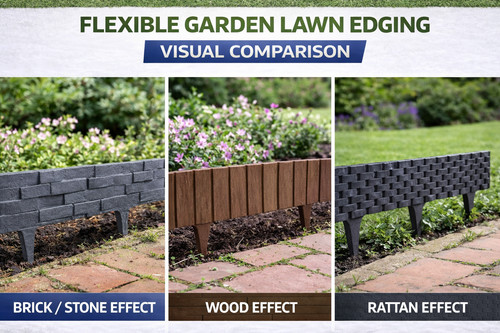 Flexible garden lawn edging - flexible,