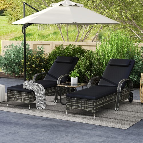 Outdoor rattan reclining - rattan,