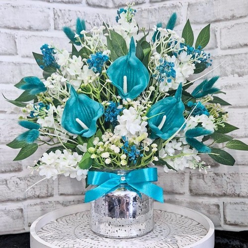 Teal calla lily silk - teal,