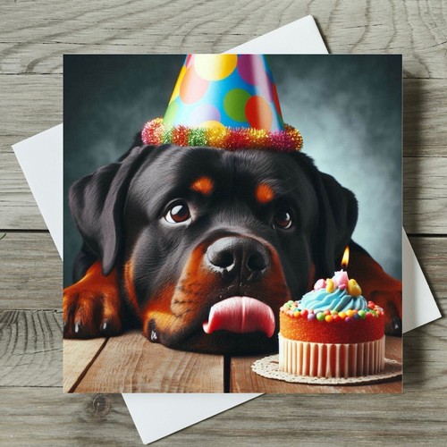 Rottweiler birthday card dog - rottweiler,