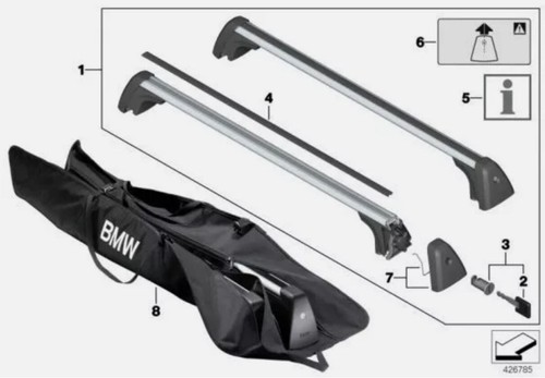 Genuine bmw roof bars - genuine, rails