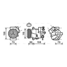 Air Con Compressor For Opel Zafira C 2.0 CDTI AVA AC 13346493 13378497